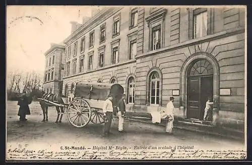 AK St-Mandé, Hôpital Bégin, Entrée d`un malade à l`hôpital