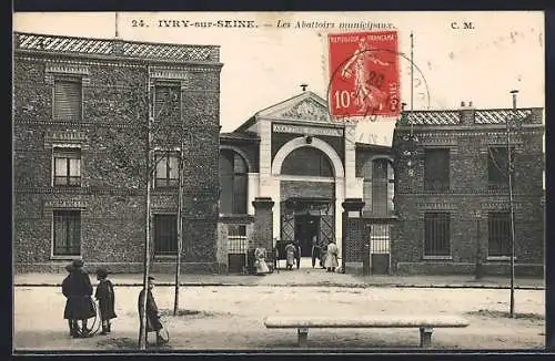 AK Ivry-sur-Seine, Les Abattoirs municipaux