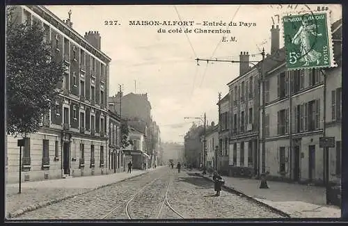 AK Maison-Alfort, Entrée du Pays du côté de Charenton