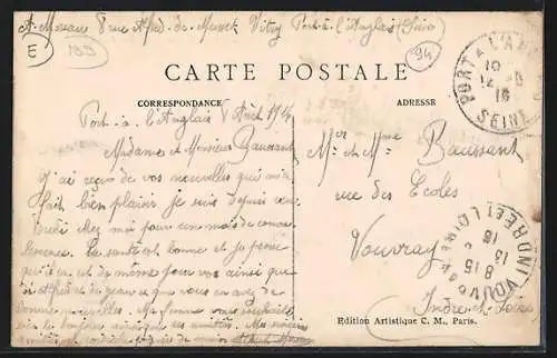 AK Vitry-sur-Seine, La Rue St-Aubin et la Poste