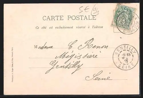 AK Varennes, Grande Rue avec vue sur l`église au fond