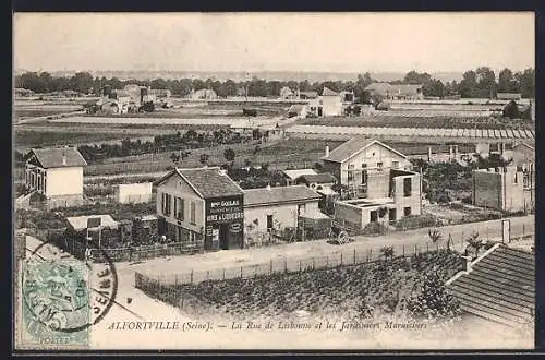 AK Alfortville, La Rue de Lisbonne et les Jardiniers Maraîchers