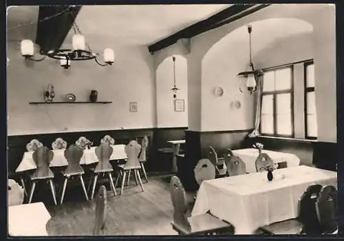 AK Kapellendorf /Apolda, Konsum-Gaststätte Wasserburg, Speisesaal