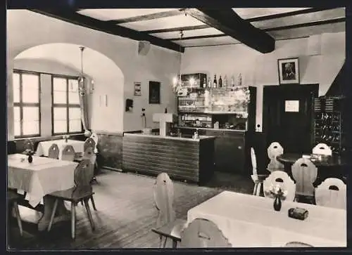 AK Kapellendorf bei Apoida, Konsum-Gaststätte Wasserburg, Innenansicht