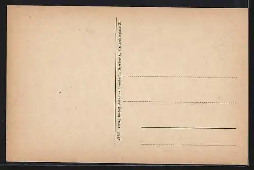 AK Dresden, Neues Rathaus mit Passanten
