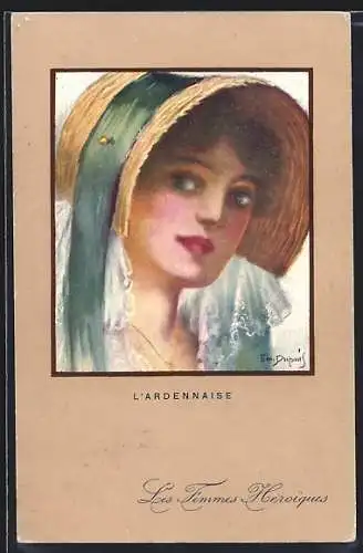 Künstler-AK Em. Dupuis: L`Ardennaise, Portrait