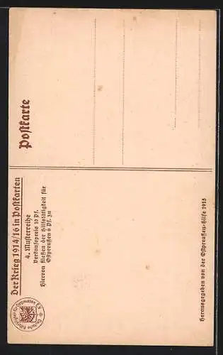 Künstler-AK Heerführer Generalfeldmarschall Paul von Hindenburg