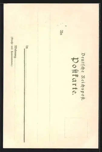 Künstler-AK Heinrich Kley: Helgoland, Gesteinsformation mit Boot