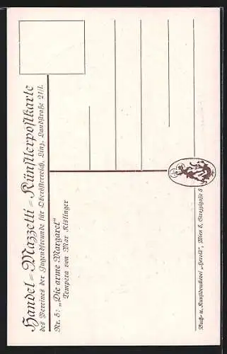 Künstler-AK Edo v. Handel-Mazzetti: Die arme Margaret, Mutter und Säugling