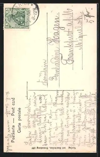 AK Schönach, Frau in badischer Volkstracht