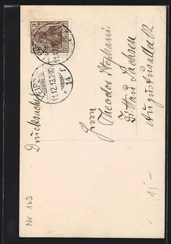 AK Frau wirft am 11.12.13 einen Brief in Postkasten