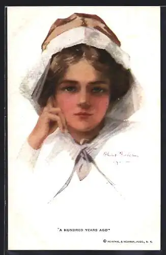 Künstler-AK Philip Boileau: Mädchen mit Haube