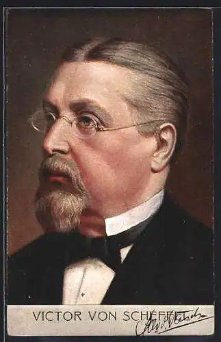 AK Victor von Scheffel mit Brille