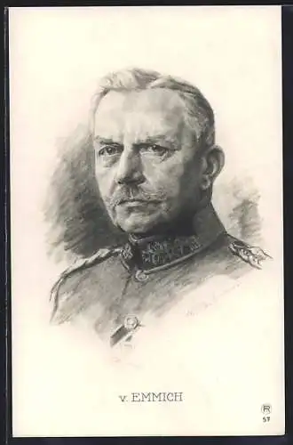 AK Heerführer von Emmich in Uniform
