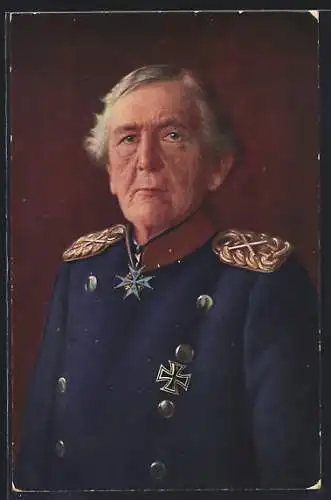 AK Generalfeldmarschall von Haeseler, in Uniform, Orden, Eisernes Kreuz