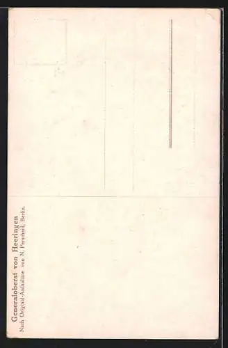 AK Generaloberst von Heeringen mit Orden