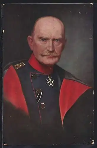 AK General von Beseler in Uniform mit Orden, Portrait