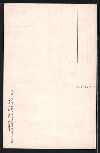 AK General von Beseler in Uniform mit Orden, Portrait