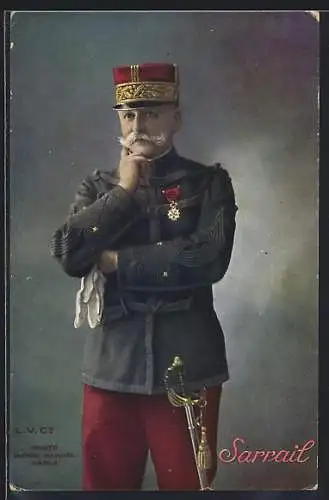 AK Sarrait, Portrait des französ. Heerführers