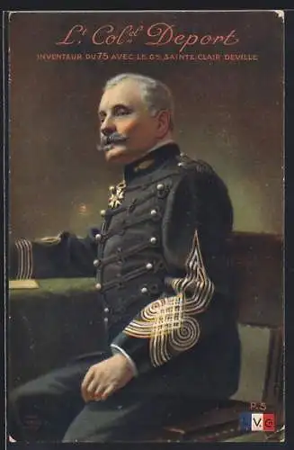 AK Lieutenant-Colonel Deport, Portrait in Uniform