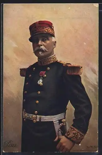 AK Französischer General Pau in Uniform mit Orden