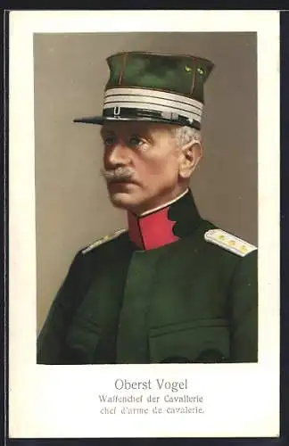 AK Portrait von Oberst Vogel in Uniform, Waffenchef der Cavallerie