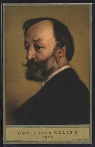 AK Portrait Gottfried Kellers 1872 7,5 SFR
