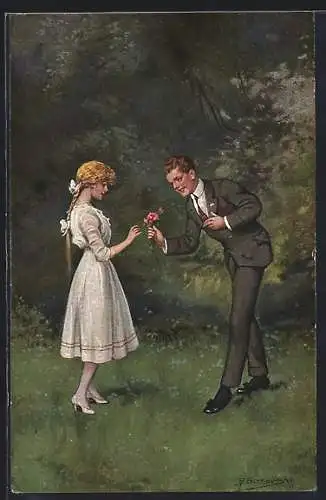 Künstler-AK R. Borrmeister: Darf ich`s wagen?