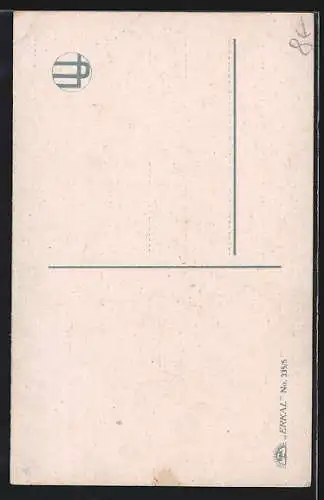 Künstler-AK Luis Usabal: Schauspielerin Mia May in rotem Mantel mit Pelzkragen u. Rosen