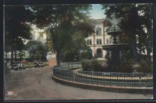 AK Lörrach, Springbrunnen im Hebelpark