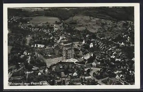AK Weingarten / Württ., Gesamtansicht vom Flugzeug aus