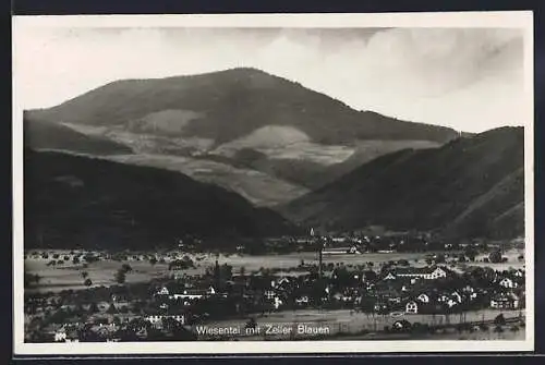 AK Zell, Wiesental mit Zeller Blauen