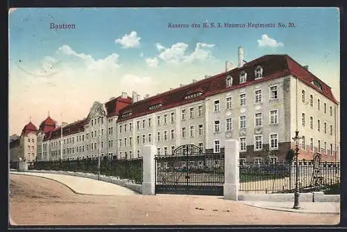AK Bautzen, Kaserne des K.S.3. Husaren-Regiments No. 20