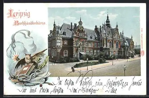 AK Leipzig, Strassenpartie an der Buchhändlerbörse