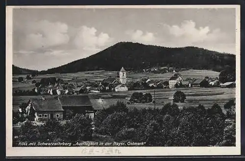 AK Rötz / Bayr. Ostmark, Ortsansicht gegen Schwarzwihrberg
