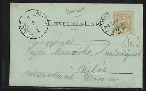 AK Miskolc, Erzsebet-ter um 1900