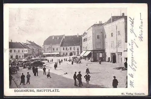 AK Eggenburg, Treiben auf dem Hauptplatz
