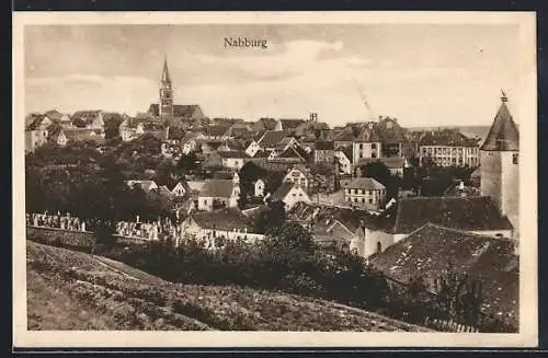AK Nabburg, Ortsansicht mit Kirche