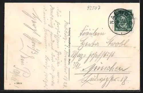 AK Nabburg, Ortsansicht mit Kirche