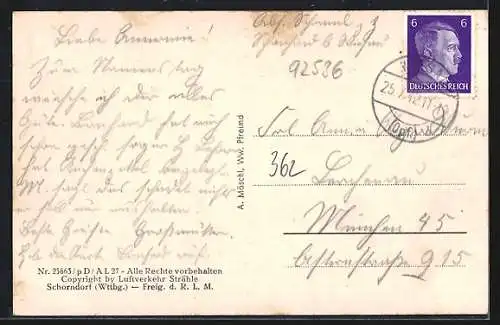 AK Pfreimd i. d. Bayr. Ostmark, Flugbild des Ortes