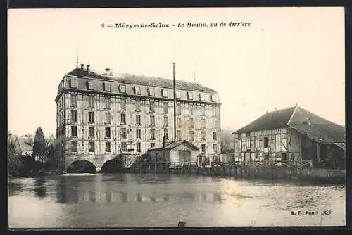 AK Méry-sur-Seine, Le Moulin, vu de derrière