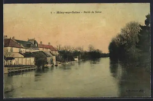 AK Méry-sur-Seine, Bords de Seine
