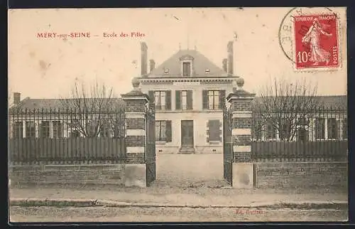AK Méry-sur-Seine, École des Filles