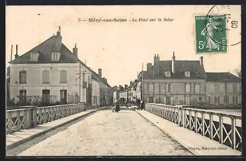 AK Méry-sur-Seine, Le Pont sur la Seine