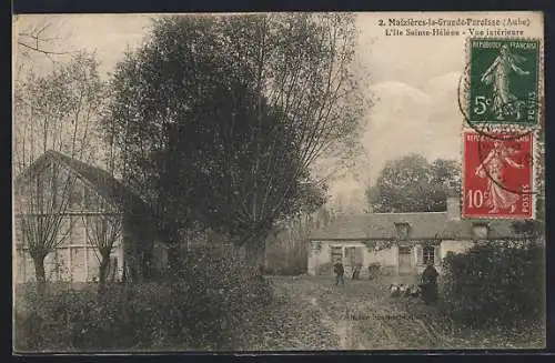 AK Maizières-la-Grande-Paroisse, L`île Sainte-Hélène, Vue inférieure
