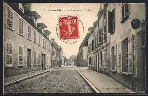 AK Pont-sur-Seine, Avenue de la Gare