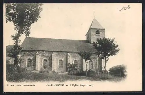 AK Champignol, L`église, aspect sud
