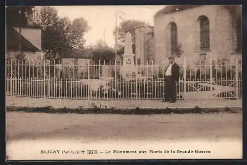AK Bligny, Le Monument aux Morts de la Grande Guerre