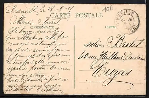 AK Chavanges, Route de Vitry-le-Francois avec charrette sur le chemin