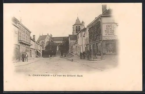 AK Chavanges, La rue du Gillard, Sud